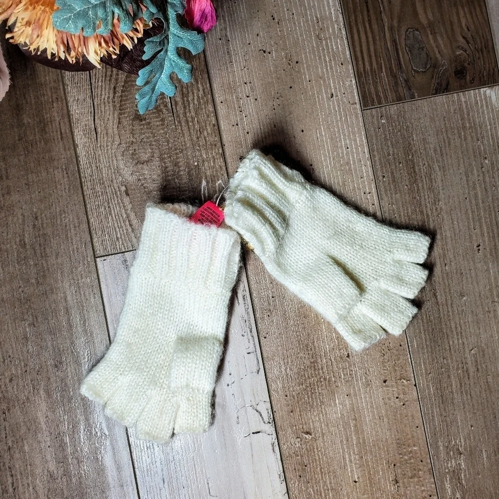 Y2K Vintage Betsey Johnson Sequins Knit Fingerless Gloves O/S